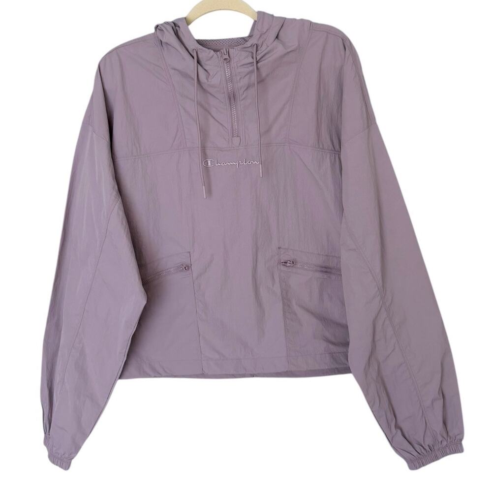 Champion x Urban Outfitters Hooded Anorak Jacket Women's Medium Lavender NEW